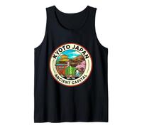 Kyoto Japón Round Travel Souvenir City Landmark Turista Regalo Camiseta sin Mangas