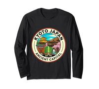 Kyoto Japón Round Travel Souvenir City Landmark Turista Regalo Manga Larga