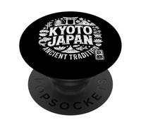 Kyoto Japón Vintage Horizonte Anime Japonés Kanji Souvenir PopSockets PopGrip Adhesivo
