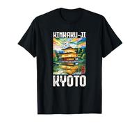 Kyoto Kinkakuji Templo Japón Kanji Anime Otaku Souvenir Camiseta