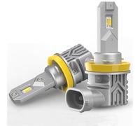 KYPSZQPSH 2 uds blanco amarillo Switchback luz de doble Color H8 H11 LED 9006 HB4 9145 H10 CANBUS LED luz antiniebla DRL lámpara de conducción 12000LM (Color : Dual White Yellow, Size : H10)