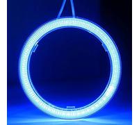 KYPSZQPSH 2 uds tubo guía de luz LED “Ojo de Ángel” cubiertas de luz de coche y luces decorativas, anillos de ojo de Ángel LED “Ojo del Diablo”(70mm,Blue)