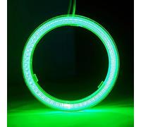 KYPSZQPSH 2 uds tubo guía de luz LED “Ojo de Ángel” cubiertas de luz de coche y luces decorativas, anillos de ojo de Ángel LED “Ojo del Diablo”(110mm,Green)