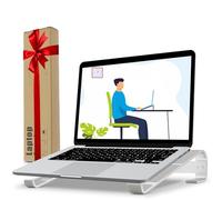 KYQEE Soporte ergonómico de aluminio para computadora portátil, soporte ventilado compatible con MacBook Air Pro, Dell XPS, HP, más de 11 a 17.3 pulgadas para trabajar desde casa