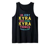 Kyra Here Doing Kyra Things Funny Kyra Nombre Camiseta sin Mangas