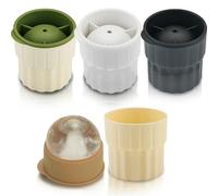 Kyraton Molde Hielo Juego De 4, 5.3cm Plásticos Ice Cube Maker, Cubiteras Para Hielo Grande, Hielo Reutilizable, Fácil Liberación, Mezcla De Colores.