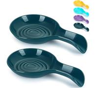 Kyraton Reposa Cucharas Cocina Set De 2 Piezas, Plásticos Apoya Cucharas Cocina, Plásticos Soporte Cucharas Cocina, Para Utensilios De Cocina Como Cucharas, Pinzas Y Espátulas, Apto Para Lavavajillas