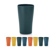 Kyraton Vasos de plástico Reutilizables 8 piezas, vaso irrompible de agua potable, vasos para viajes interiores al aire libre Baño junto a la piscina Peso ligero, Fácil de transportar