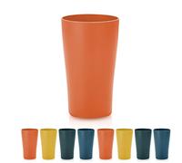 Kyraton Vasos de plástico Reutilizables 8 piezas, vaso irrompible de agua potable, vasos para viajes interiores al aire libre Baño junto a la piscina Peso ligero, Fácil de transportar