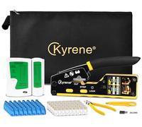Kyrene Kit de herramientas de crimpado RJ45, RJ45 Ethernet Crimper Cat5 Cat5e Cat6 Kit de herramientas de crimpado, K-01
