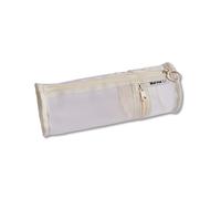 KYRINOVA Estuche transparente de gran capacidad, estuche de malla transparente de doble propósito, estuches para exámenes para niños y niñas, White, moderno