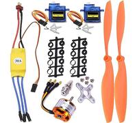 Kyrio A2212 / 6T Motor sin escobillas 2200KV Outrunner Motor sin escobillas Kit de accesorios RC con soportes para aviones RC Plane Glider Quadcopter Helicopter Copter Multi-copter (1400KV)