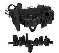 Kyrio Sistema de equipo modular Cinturón táctico con bolsas Cinturón de servicio táctico con funda de componentes para la caza de seguridad de la guardia policial