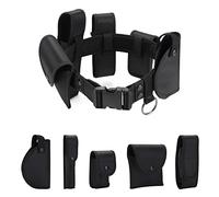 Kyrio Sistema de equipo modular Cinturón táctico con bolsas Cinturón de servicio táctico con funda de componentes para la caza de seguridad de la guardia policial