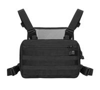 Kyrio Tactical Chest Rig Molle Radio Soporte para arnés de Pecho Chaleco de Funda para Radio bidireccional Walkie Talkies Negro