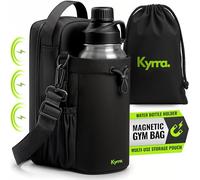 kyrra. Bolsa magnética para gimnasio, Negro, Compact Small Gym Bag Crossbody 8x10 inch, Bolsa de gimnasio magnética pequeña bolsa cruzada