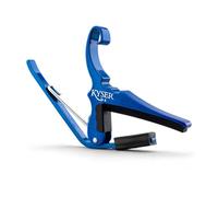 Kyser Cejilla Cambio-Rápido para guitarras acústicas de 6 cuerdas, Azul, KG6U