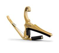 Kyser Cejilla Cambio-Rápido para guitarras acústicas de 6 cuerdas, Dorado, KG6G