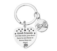 KYSUN 2 Llaveros de Mejor Amigo Regalos para Mujeres Niñas Prima Llavero para Mujer Bestie Friend Llavero Buenos Amigos son Como Estrellas Mujer Chica Cumpleaños Navidad