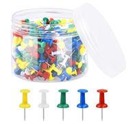 KYSUN 400Pcs Chinchetas de Mapa Colorido, Chinchetas Aguja, Chinchetas Corcho, Alfileres de Mapa, Pines de Empuje, Colores Chinchetas para Tablón de Anuncios, Pizarra, Chincheta de Corcho