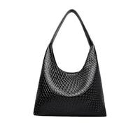 KYSUN Bolsos Tote Cuero PU, Bolso de Hombro Mujer, Bolso Shopper Mujer de Cuero PU, Bolso Trenzado Mujer, Bolso Tote Grande Shopper, Bolso Trenzado para Fiesta Fecha Trabajo Compras (Negro)
