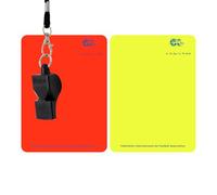 KYSUN Juego de Tarjetas de Árbitro de Fútbol, con Tarjeta Roja, Tarjeta Amarilla y Silbato de Árbitro de Metal, Kit de Tarjetas de Árbitro de Deportes, para Juego de Fútbol Deporte Escolar