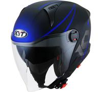 KYT D-City Colorful, casco jet M male Mate Negro/Gris/Azul