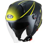 KYT D-City Colorful, casco jet M male Negro/Gris/Amarillo