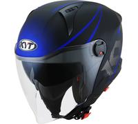 KYT D-City Colorful Casco Jet, Mate azul, Talla M (57/58)
