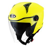 KYT D-City Liso Amarillo E06 Casco De Moto (Amarillo Fluorescente) Talla: L (59)