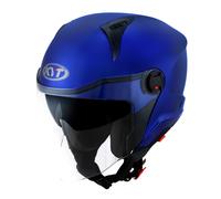 KYT D-City Liso Azul Metal E06 Casco De Moto (Azul) Talla: M (57)