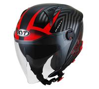 KYT D-City Lucent E06 Casco De Moto (Negro/Rojo) Talla: L (59)