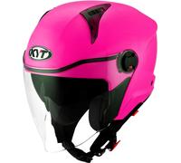 KYT D-City Plain Casco Jet, rosa, tamaño L para Hombres