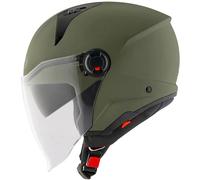 KYT D-City Plain, casco jet S male Matt-Verde Oscuro