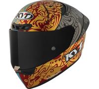 KYT KX-1 Race GP Bastianini IDN Replica 2023 Casco, oro, tamaño M para Hombres