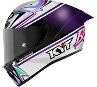 KYT KX-1 Race GP Bastianini Replica 2024 Casco, blanco-lila, tamaño L para Hombres