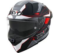 KYT R2R LED, casco integral S male Mate Negro/Gris/Blanco/Rojo