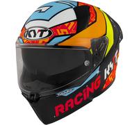 KYT R2R MAX Masia 2022 Replica, casco integral XL male Mate Negro/Amarillo/Naranja/Azul Claro/Rojo