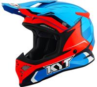 KYT Skyhawk Glowing Casco de motocross, negro-azul-naranja, tamaño L para Hombres