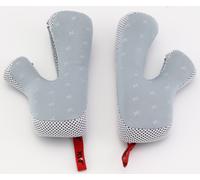 KYT Strike Eagle Almohadillas para las mejillas, Gris/Blanco, Talla XL