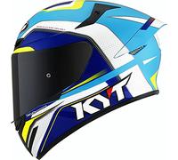 KYT TT Course Grand Prix Casco (Babyblue/White,L)