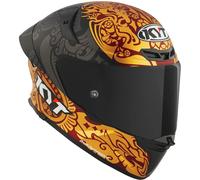 KYT TT-Revo Enea Indonesia 2023 Replica, casco integral L male Mate Negro/Oro/Rojo Oscuro