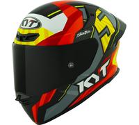 KYT TT-Revo Flux Casco, rojo/amarillo, Talla L (59/60)