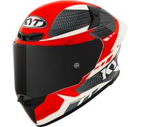 KYT TT-Revo Gear Casco, negro/rojo, Talla XXL (63)