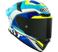 KYT TT-Revo Grand Prix, casco integral S male Blanco/Azul/Azul Claro/Amarillo