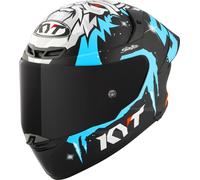 KYT TT-Revo Masia Réplica Invierno Test Casco ( Negro Mate / Azul / Blanco) T:L