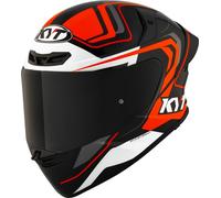 KYT TT-Revo Overtech Casco, negro-naranja, tamaño L para Hombres