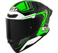 KYT TT-Revo Overtech Casco, negro/verde, Talla XXL (63)