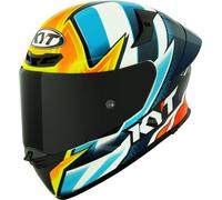 KYT TT-Revo Tati Replica Casco, Azul/Naranja, Talla XXL (63)