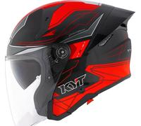 Casco Jet KYT TTR-JET Led Black/Red